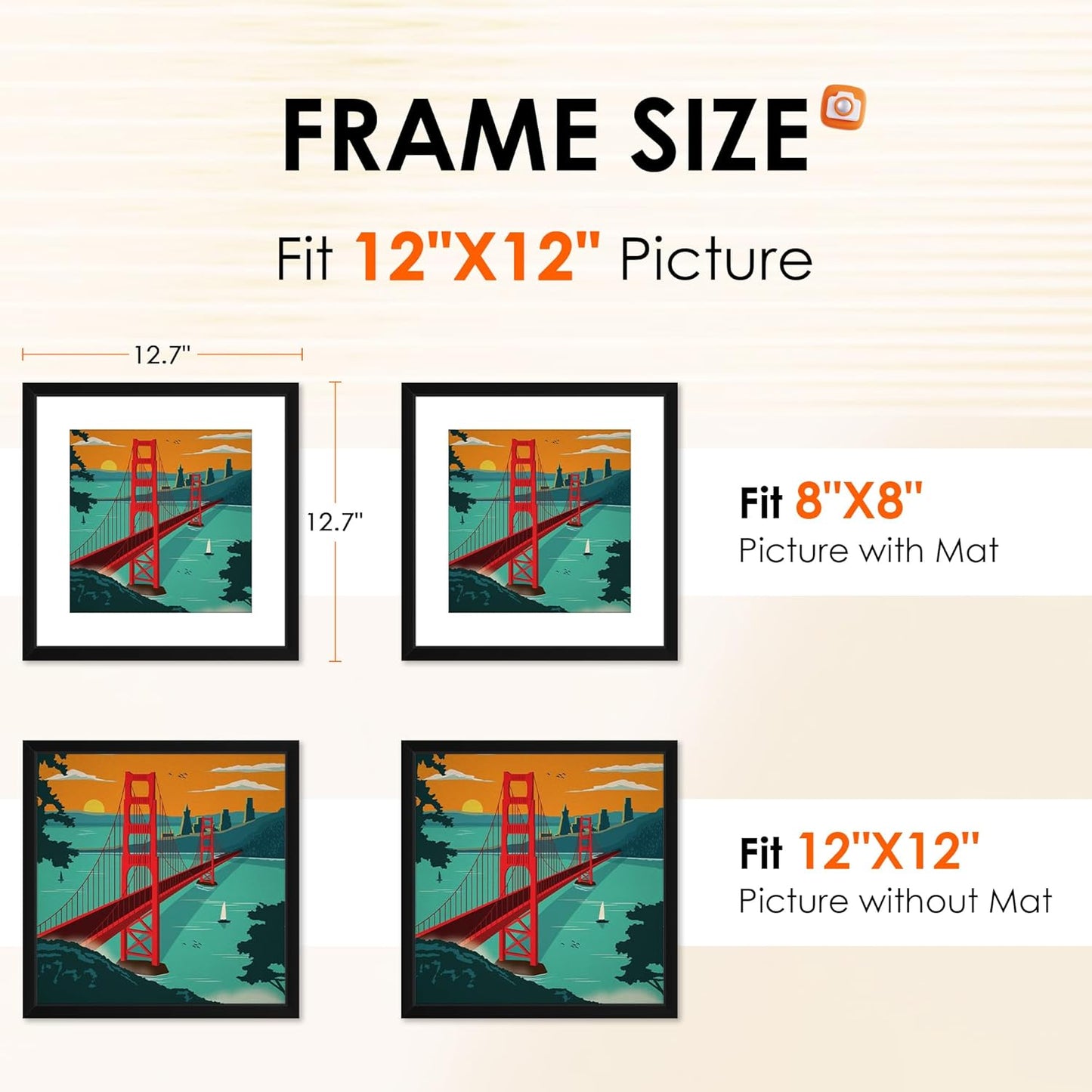 FIXSMITH 8x10 Picture Frame Set of 2, Photo Frame with HD Plexiglass, Display Pictures 5x7 with Mat or 8x10 Without Mat Multi Picture Frames Collage for Tabletop or Wall Display, Black