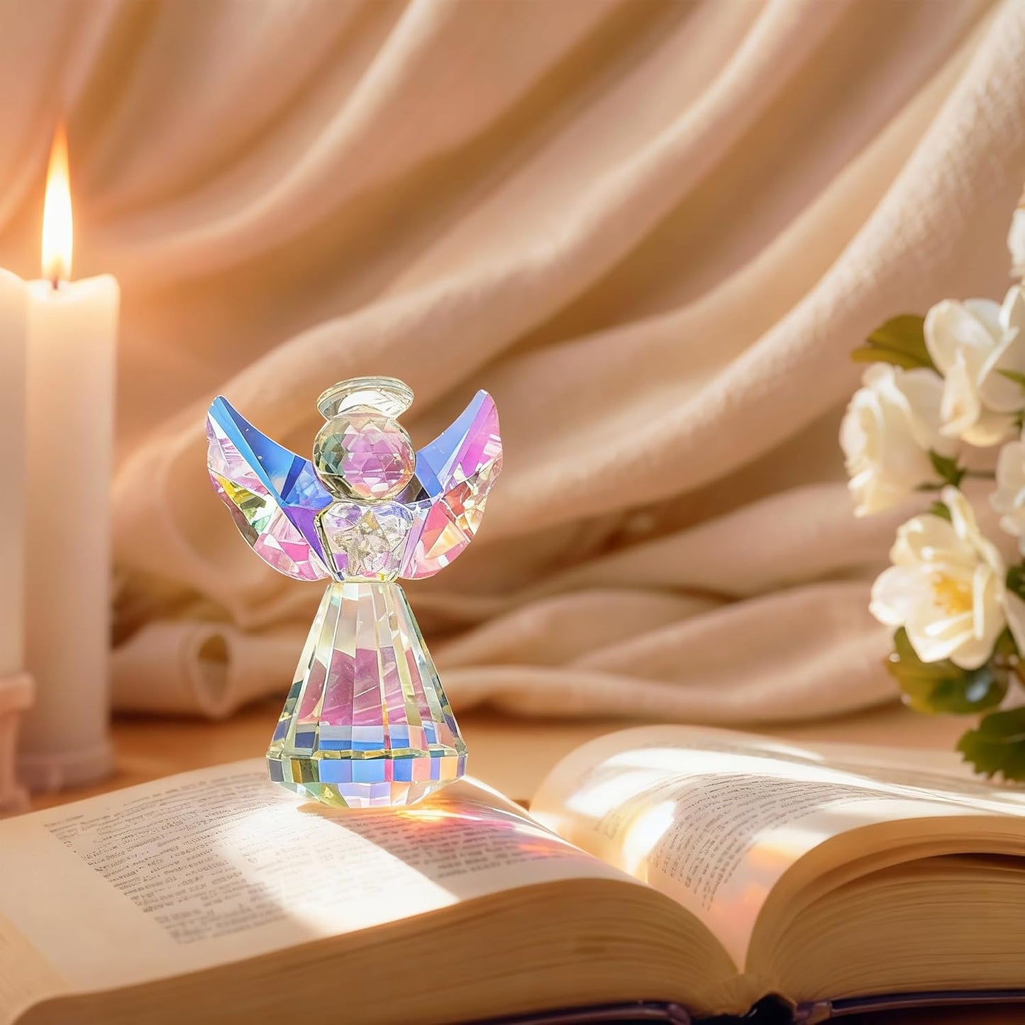 HDCRYSTALGIFTS 3.3'' Crystal Bird Figurine Collectible Art Glass Animal Figurines Table Home Decor Paperweight Valentine’s Day for Women