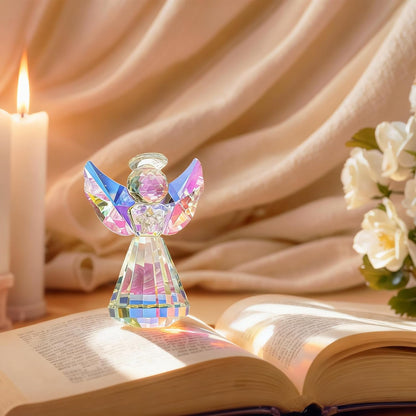 HDCRYSTALGIFTS 3.3'' Crystal Bird Figurine Collectible Art Glass Animal Figurines Table Home Decor Paperweight Valentine’s Day for Women