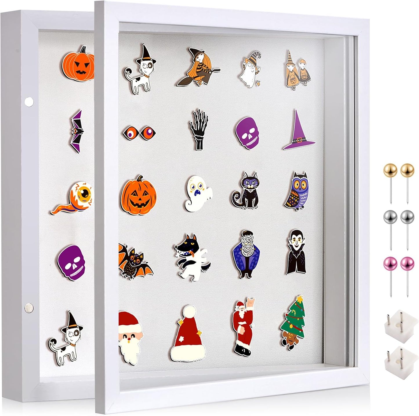 8x10 Deep Shadow Box Picture Frame Display Case with Linen Back and Stand,Real Glass Black Shadow Memory Box Frame 8x10 for Flower Baby Pet Wedding Photo Art Craft Memorial Wall Decor Gift