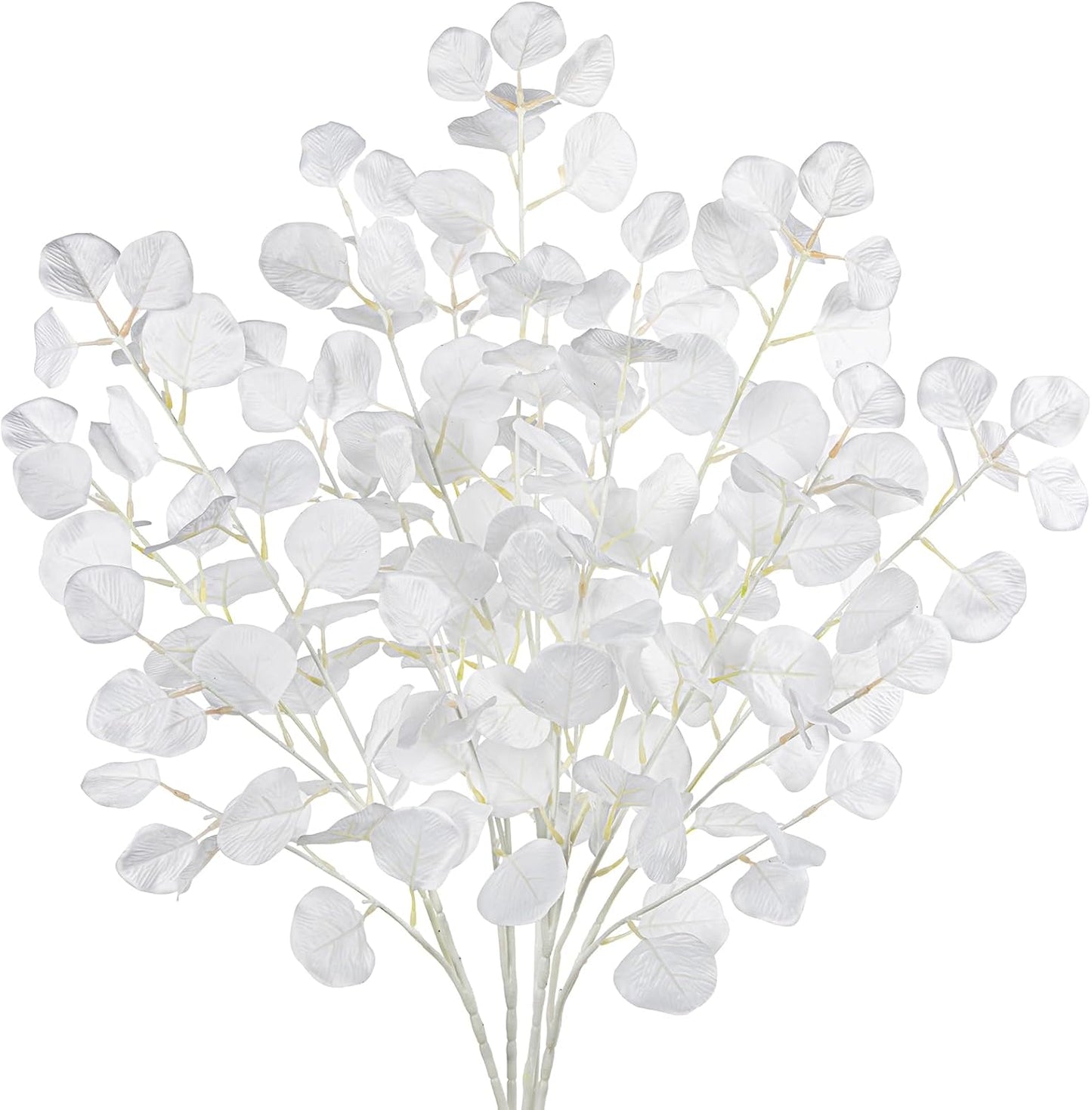 Faux Eucalyptus Stems Willow Eucalyptus Leaves 34” Long Fake Salix Leaves 3 Pcs Artificial Greenery Stems for DIY Bouquet Arrangements Centerpieces Shower Decorations-Artificial Eucalyptus Stems