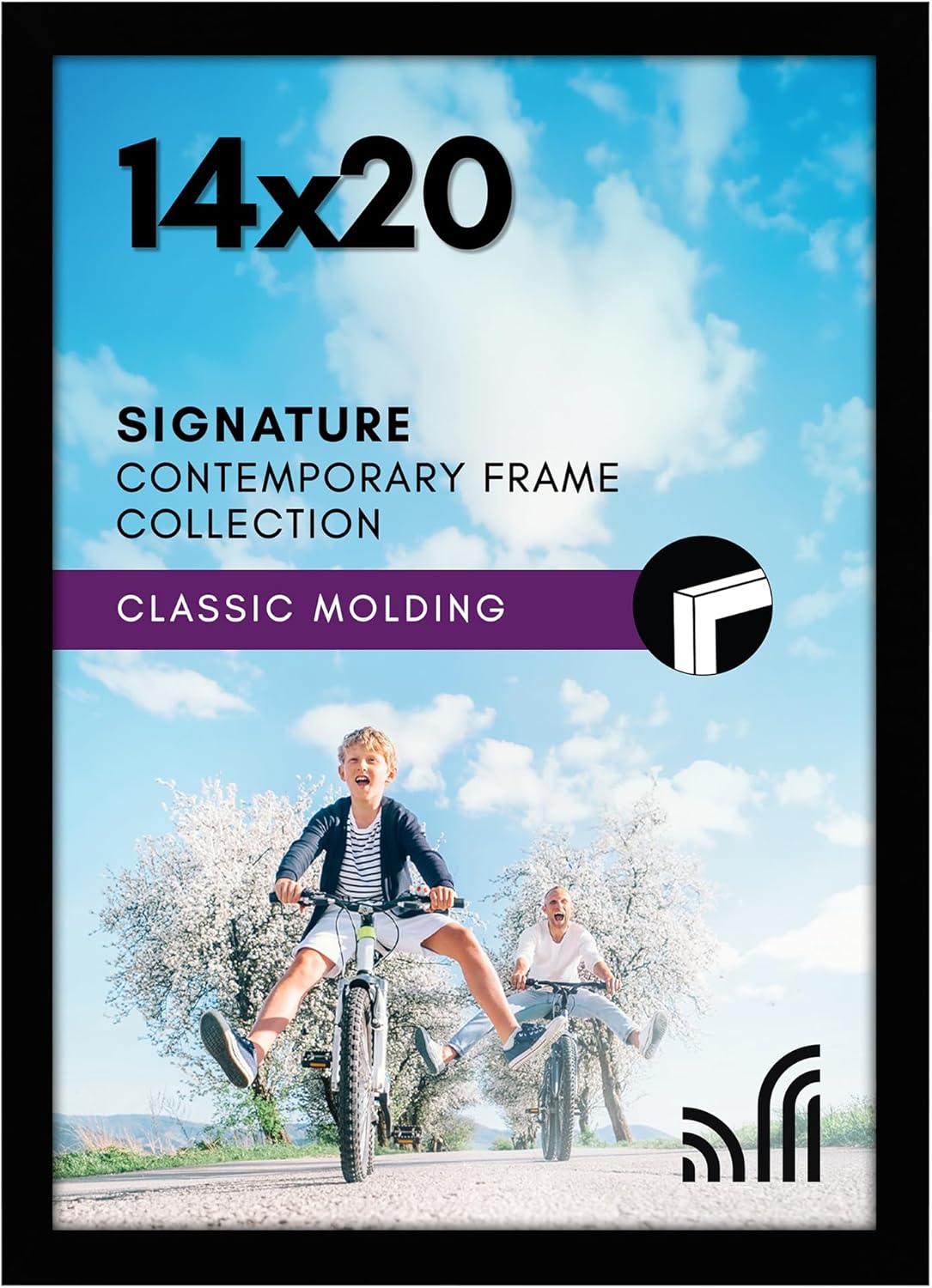 Americanflat 12x18 Poster Frame with Shatter-Resistant Glass - Signature Collection - Gallery-Style Frames Made of Engineered Wood - Photo Frame for Wall Display - Black - Colors C