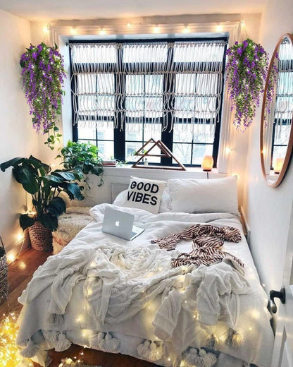 RECUTMS Artificial Hanging Plants Fake Hanging Plant Faux Eucalyptus Leaf Greenery Vine Outdoor UV Resistant Plastic Plants Home Garden Wedding Party Indoor Outdoor Decorations(White)