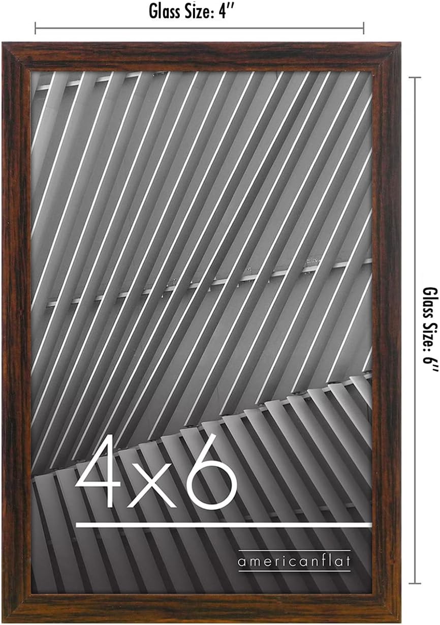 Americanflat 24x36 Poster Frame with Polished Plexiglass - Streamline Collection - Thin Border Picture Frame for Wall Display - Hanging Hardware Included - Black - Colors A