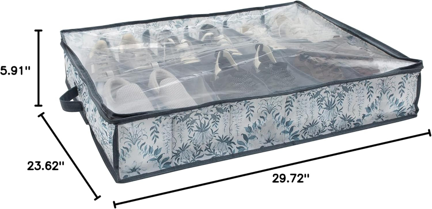 Laura Ashley Medium Storage Box | Dimensions: 11"x 12"x 6 | Foldable | Closet Organization | Storage | Parterre