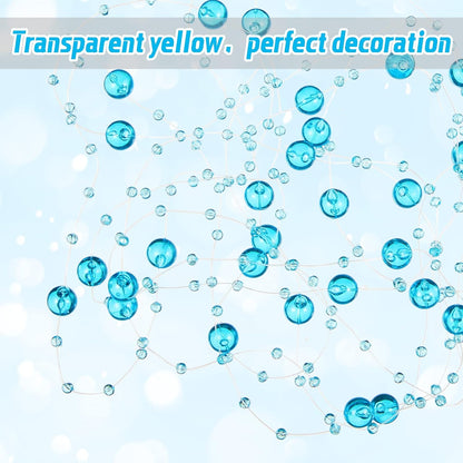 Tondiamo 24 Pcs Artificial Pearl String for Floating Candle Faux Pearls Beads String Garland Centerpiece Decoration for Vases Filler Wedding Spring Holiday Party Decor(Gold)