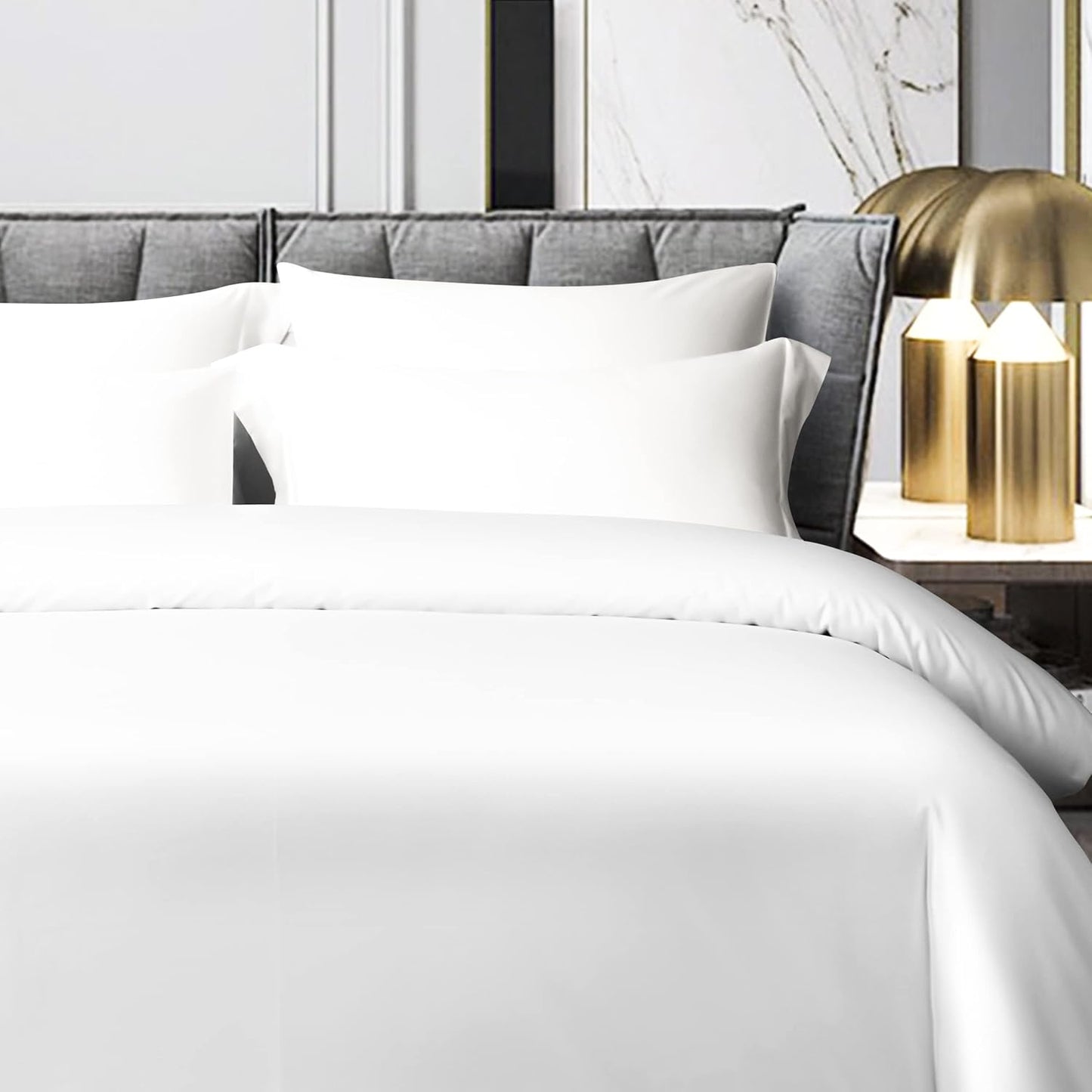 NTBAY Cotton 26x26 Euro Sham Covers - 500 Thread Count Egyptian Cotton Euro Pillow Covers, 2 Pack Super Soft and Breathable 26x26 Pillow Covers, Square Pillow Cases, White