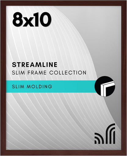 Americanflat 24x36 Poster Frame with Polished Plexiglass - Streamline Collection - Thin Border Picture Frame for Wall Display - Hanging Hardware Included - Black - Colors B