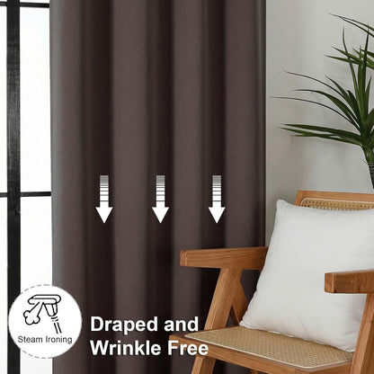 Simplebrand Ava Sage Green Blackout Curtains for Bedroom 63 Inch Length 2 Panels Set, Solid Thermal Insulated Energy Saving Rod Pocket Window Treatment Curtains Blackout Drapes, W40 x L63 Inch, Sage - Colors C