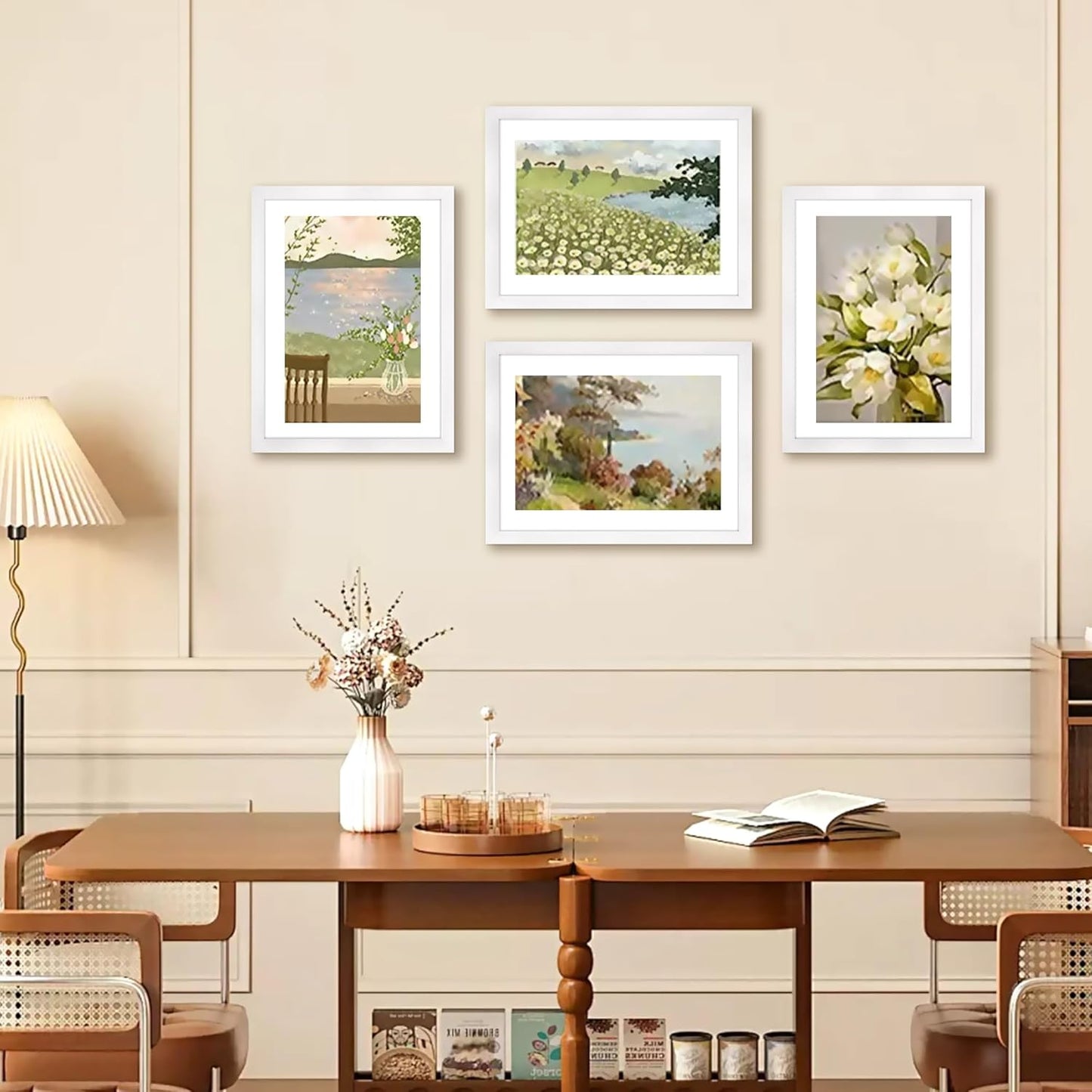 FIXSMITH 10 Pack Picture Frames Collage Wall Decor for Mounting or Tabletop Display, Gallery Wall Frame Set with Two 8x10 Black Frames, Four 5x7 Frames and Four 4x6 Frames, Multi-Pack Photo Frame Set