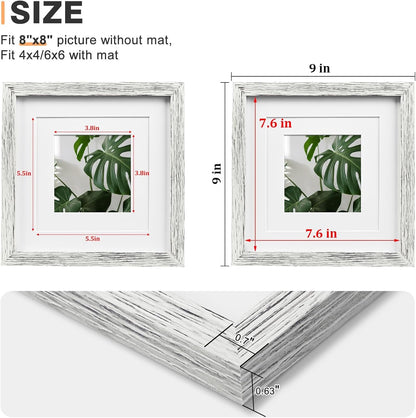 Egofine 12x16 Picture Frame Black, Covered by Plexiglass Made of Solid Wood, Display Pictures 9x12 and 11x14 with Mat or 12x16 Without Mat, for Wall Mounting Photo Frame - Colors B