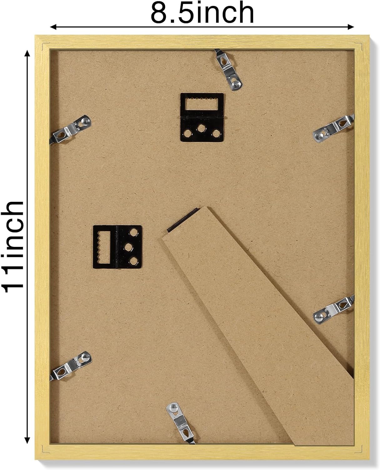 Vittanly 11x14 Picture Frame, Display Pictures 8x10 with Mat or 11x14 without Mat, Photo Frame for Wall Mounting, Black, 1 Pack - Colors A