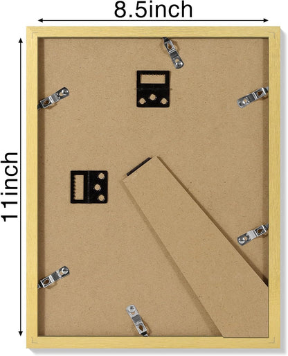 Vittanly 11x14 Picture Frame, Display Pictures 8x10 with Mat or 11x14 without Mat, Photo Frame for Wall Mounting, Black, 1 Pack - Colors A
