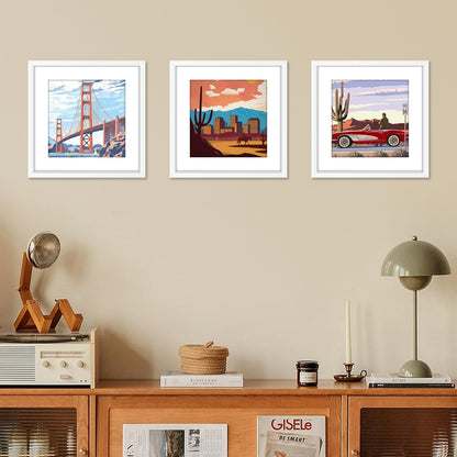 FIXSMITH 10 Pack Picture Frames Collage Wall Decor for Mounting or Tabletop Display, Gallery Wall Frame Set with Two 8x10 Black Frames, Four 5x7 Frames and Four 4x6 Frames, Multi-Pack Photo Frame Set
