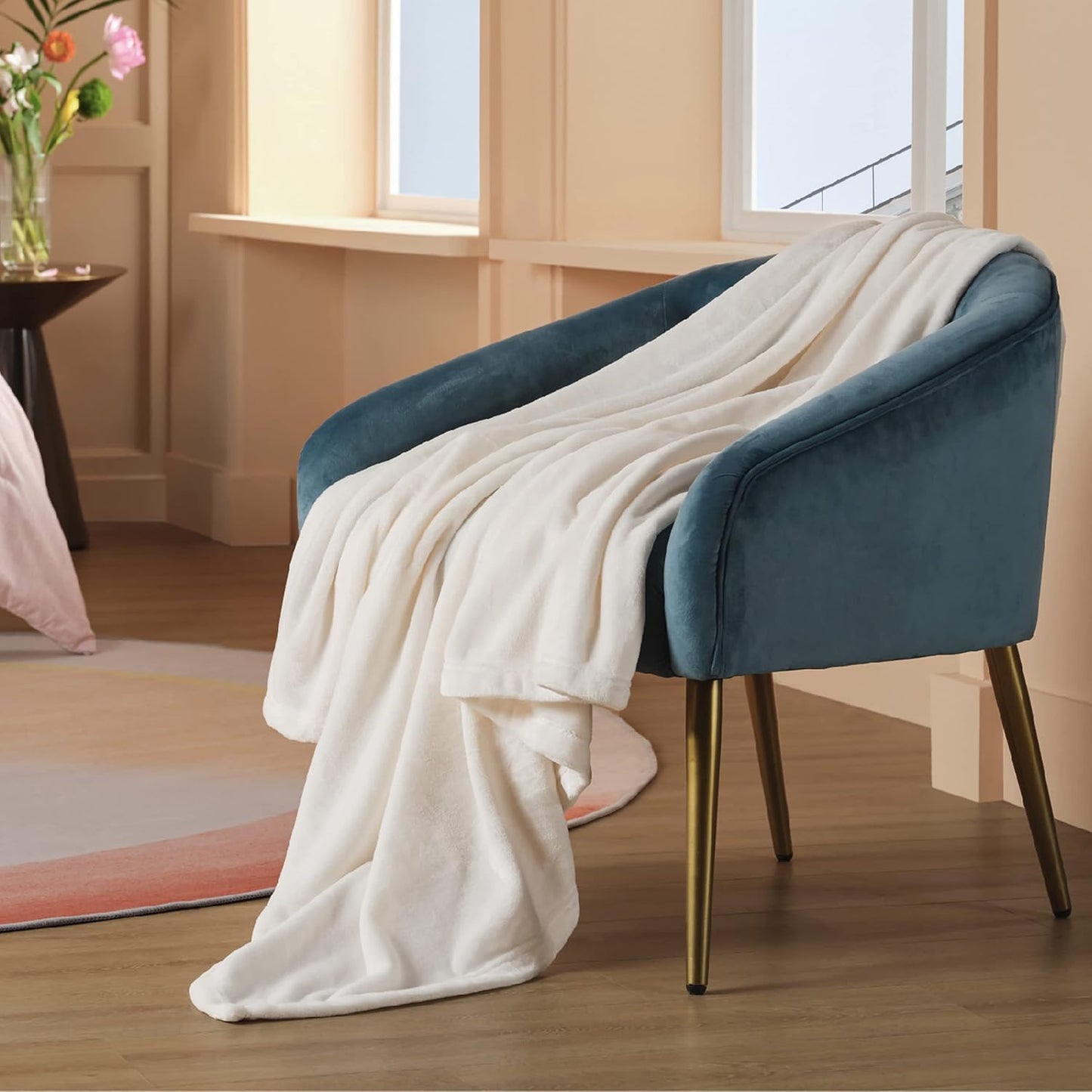 Bedsure GentleSoft Fleece Throw Blanket for Couch Grey - Lightweight Plush Fuzzy Cozy Soft Blankets and Throws for Sofa, Couch, Travel, Camping, 50x60 inches - Colors B