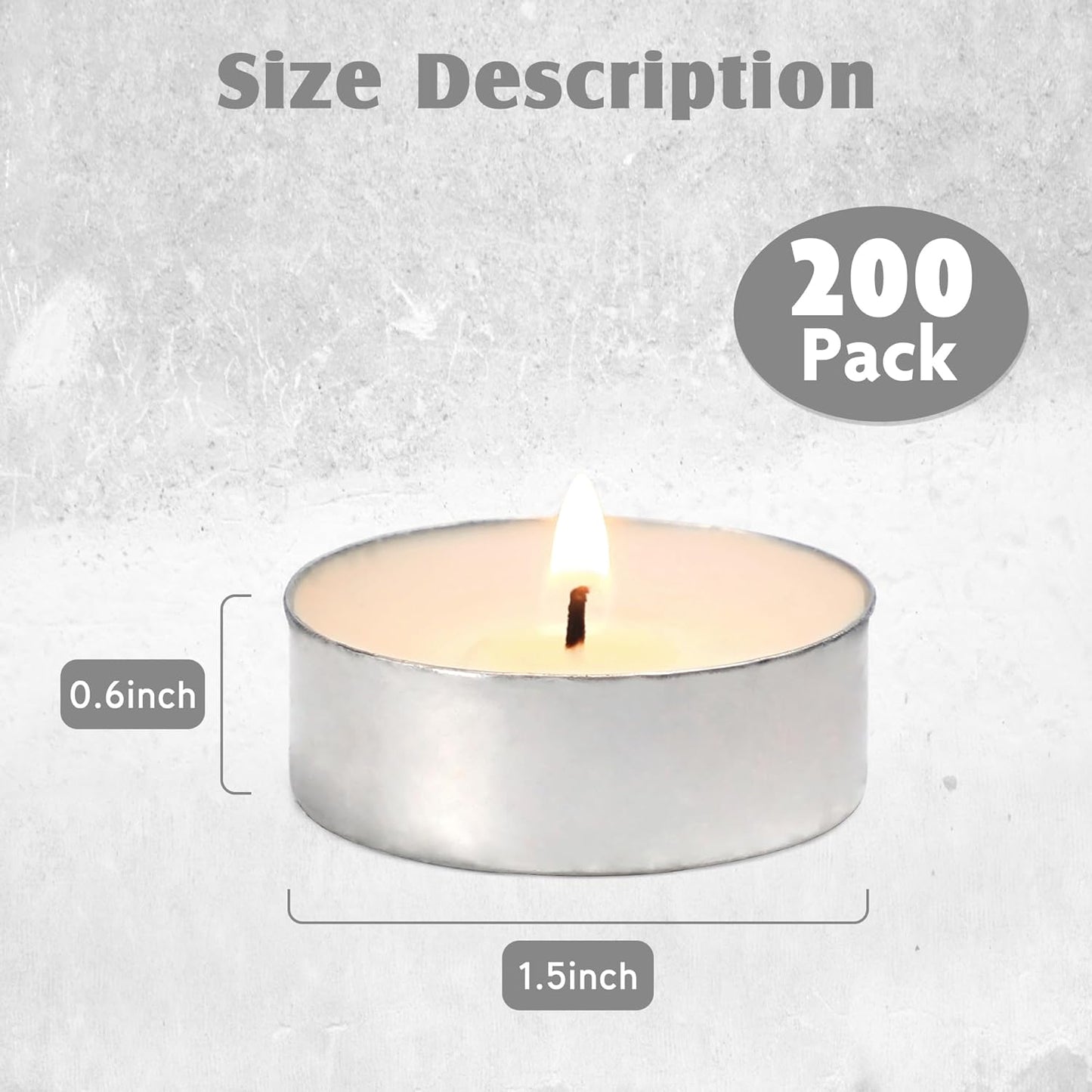 Unscented Tealight Candles - 100 Pack 4 Hours Smokeless White Small Tea Candles for Weddings,Warmer Home Decor for Home