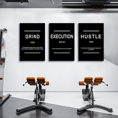 Inspirational Canvas Painting Wall Art -EPHANY ART,Mindset Quotes Prints, Success Framed Entrepreneur Poster Positive Quotes Wall Poster for Home Office Workplace (M-3pcs,12x16inchx3pcs)