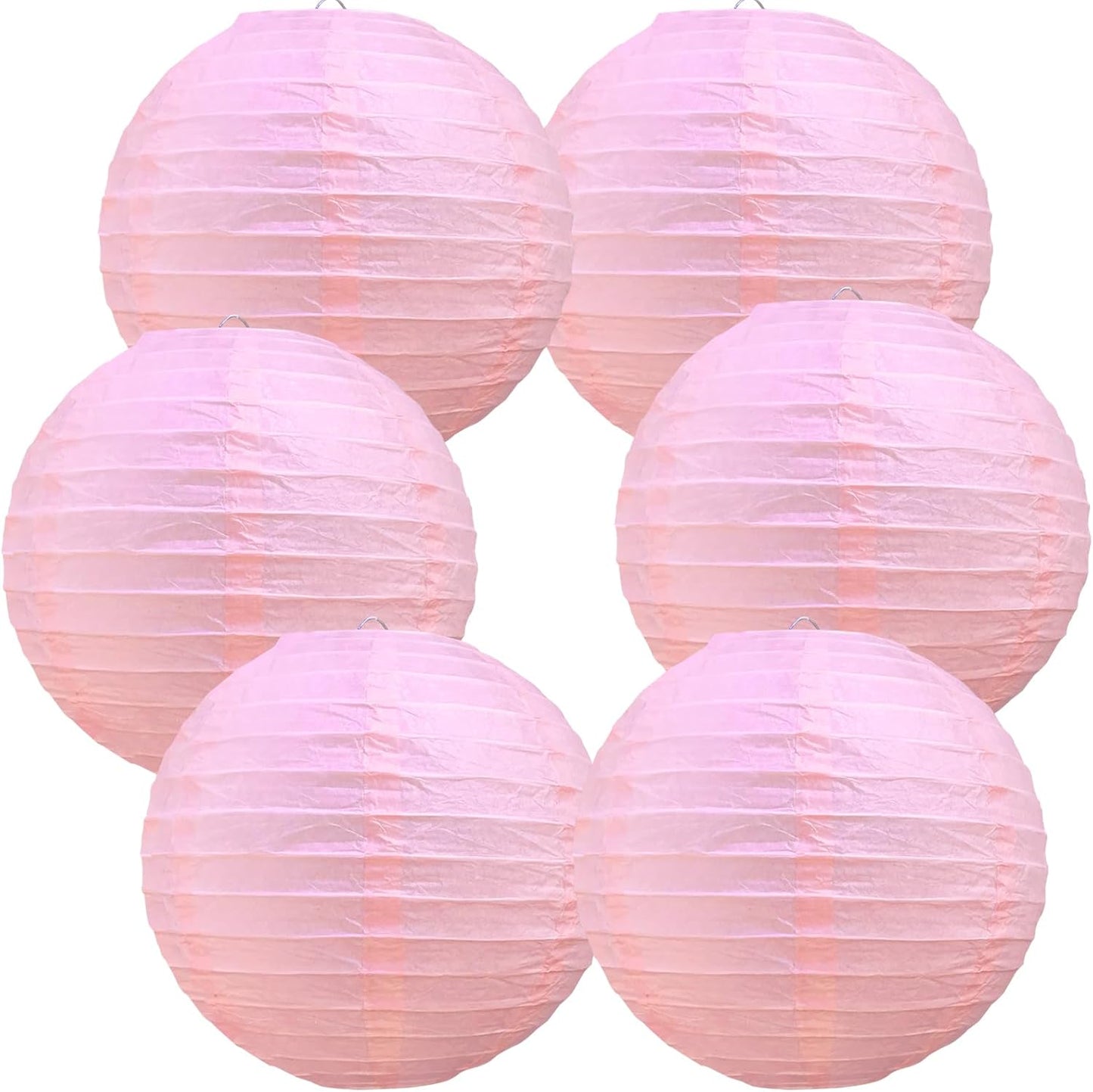 BEISHIDA 10Pcs White Paper Lanterns Decorative Chinese/Japanese Hanging Round Paper Lanterns Lamp for Birthday, Wedding, Christmas, Bridal, Home Decor, Party Decoration(Size of 4”, 6”, 8”, 10”)