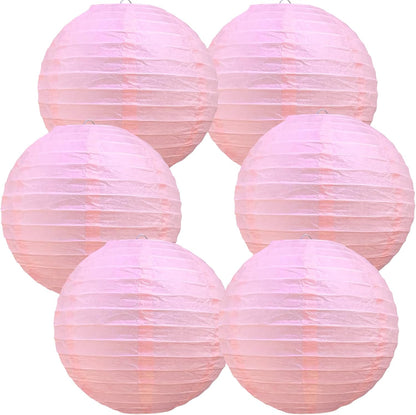 BEISHIDA 10Pcs White Paper Lanterns Decorative Chinese/Japanese Hanging Round Paper Lanterns Lamp for Birthday, Wedding, Christmas, Bridal, Home Decor, Party Decoration(Size of 4”, 6”, 8”, 10”)