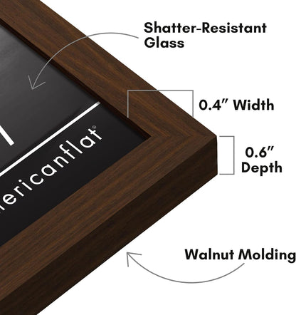 Americanflat 24x36 Poster Frame with Polished Plexiglass - Streamline Collection - Thin Border Picture Frame for Wall Display - Hanging Hardware Included - Black - Colors B