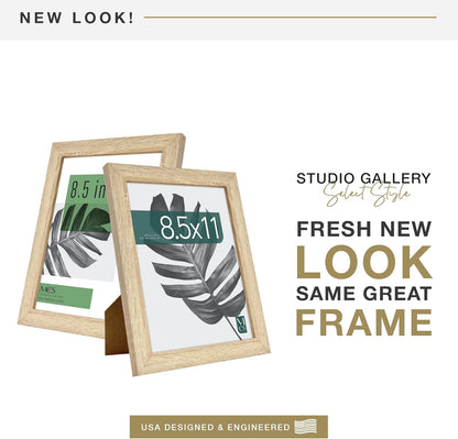 MCS Studio Gallery 16x24 Poster Frame Black Woodgrain Engineered Wood, Vertical & Horizontal Wall Hanging Large Picture Frame for Photos, Posters & Art Prints (1-Pack)