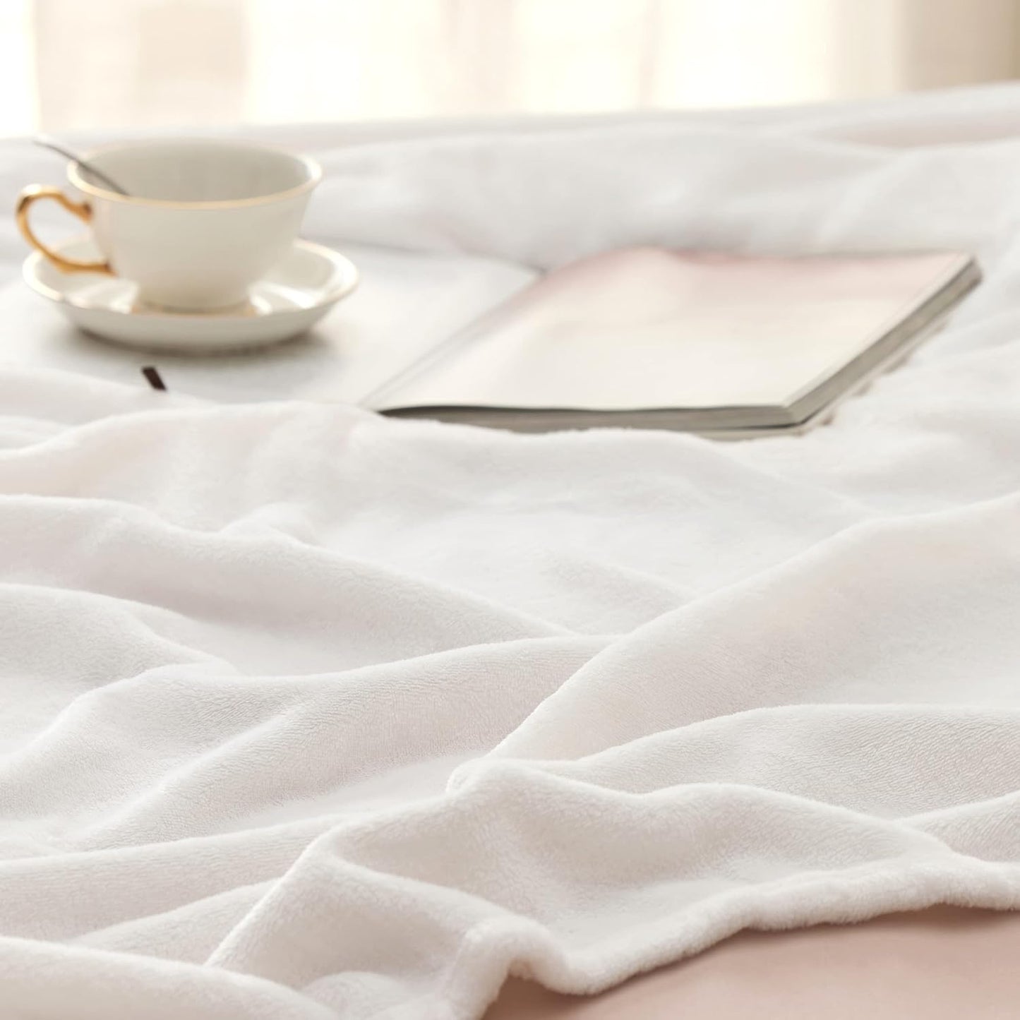 Bedsure GentleSoft Fleece Throw Blanket for Couch Grey - Lightweight Plush Fuzzy Cozy Soft Blankets and Throws for Sofa, Couch, Travel, Camping, 50x60 inches - Colors A