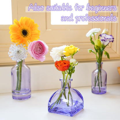 Bud Vases Set of 12, Clear Glass Bud Vase in Bulk, Small Vases for Centerpiece Mini Modern Flower Vase Transparent, Wedding Party Table Home Decor