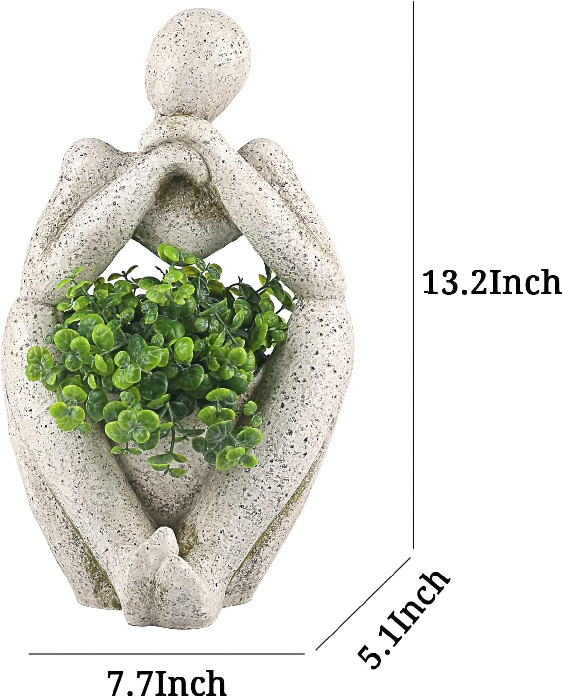 Large Planters for Outdoor Indoor Plants Head Face Planter Pot Unique Succulent Planters Flower Vase with Drainage Hole New Life