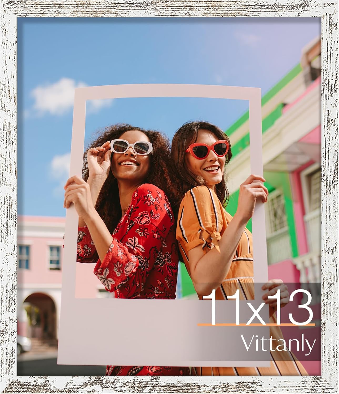 Vittanly 11x14 Picture Frame, Display Pictures 8x10 with Mat or 11x14 without Mat, Photo Frame for Wall Mounting, Black, 1 Pack - Colors B
