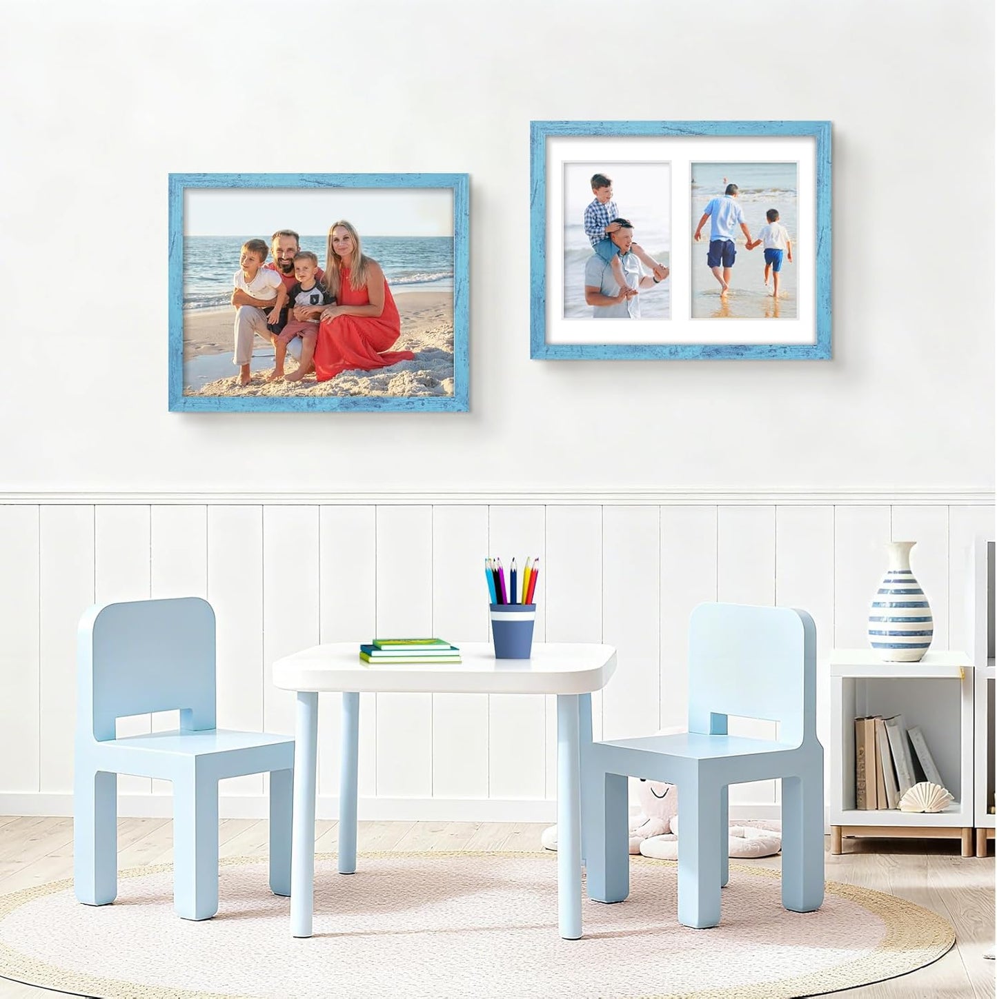 DUENPY 14x26 Collage Picture Frame 4x6 Collage Picture Frame Displays Twelve 4x6 inch Photos Available Horizontal Wall Mounting Display and Vertical Black - Colors B