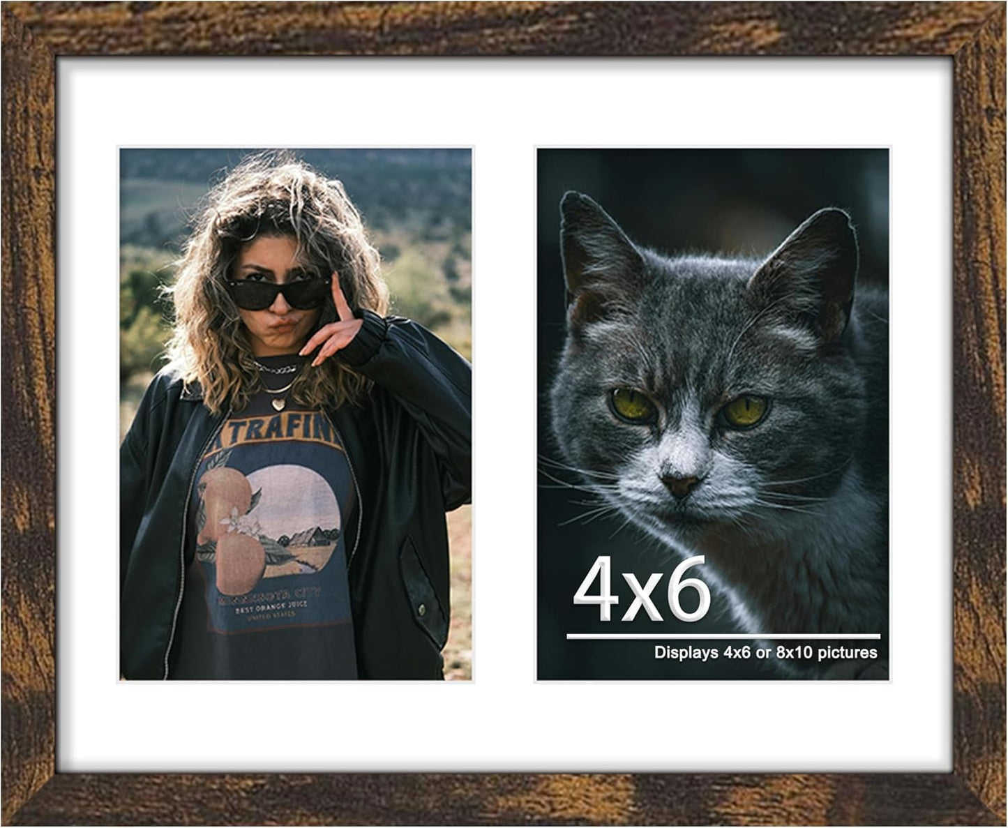 DUENPY 14x26 Collage Picture Frame 4x6 Collage Picture Frame Displays Twelve 4x6 inch Photos Available Horizontal Wall Mounting Display and Vertical Black - Colors A