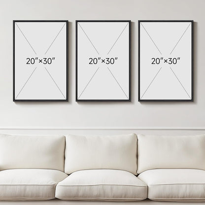 Large Framed Black and White Abstract Wall Art for Living Room, 3 Piece Big Modern Canvas Prints Paintings Artwork for Walls, Minimalist Abstract Art Pictures for Hallway, Office Wall Decor 24x36 In