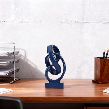 DOVDOV Abstract Black Knot Sculpture, Geometric Decor, Black Decorative Piece for Living Room Coffee Table or Bookshelf Top, Office Coffee Table or Entryway Console Decor.