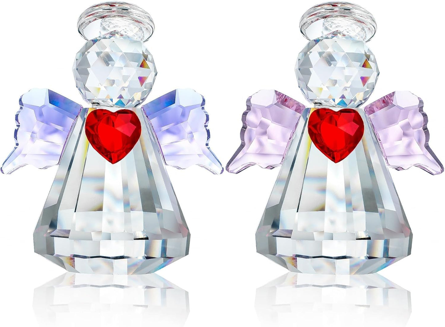 HDCRYSTALGIFTS 3.3'' Crystal Bird Figurine Collectible Art Glass Animal Figurines Table Home Decor Paperweight Valentine’s Day for Women