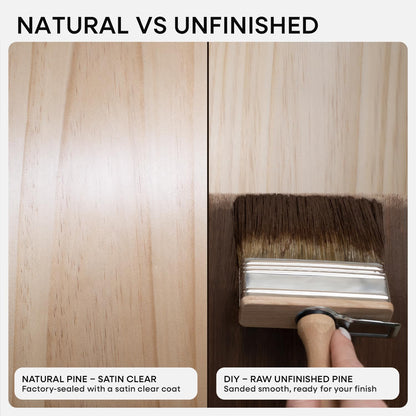 Homeforia 24 inch Natural Floating Shelf, High End Solid Real Wood 24inch Small Floating Shelves for Wall Mounted, Natural Wooden Floating Shelves, Heavy Duty Bracket, 24 X 6.5 X 1.75 in, Set of 2