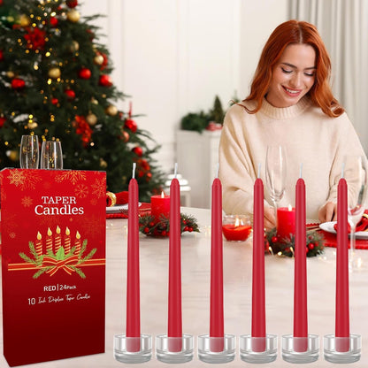 YOROXRG 40 Pack Spell Chime Candles-4 Inch Multi-Colored Taper Candles Sticks-for Home Decor Kitchen Decor Wedding Decoration-10 Colours