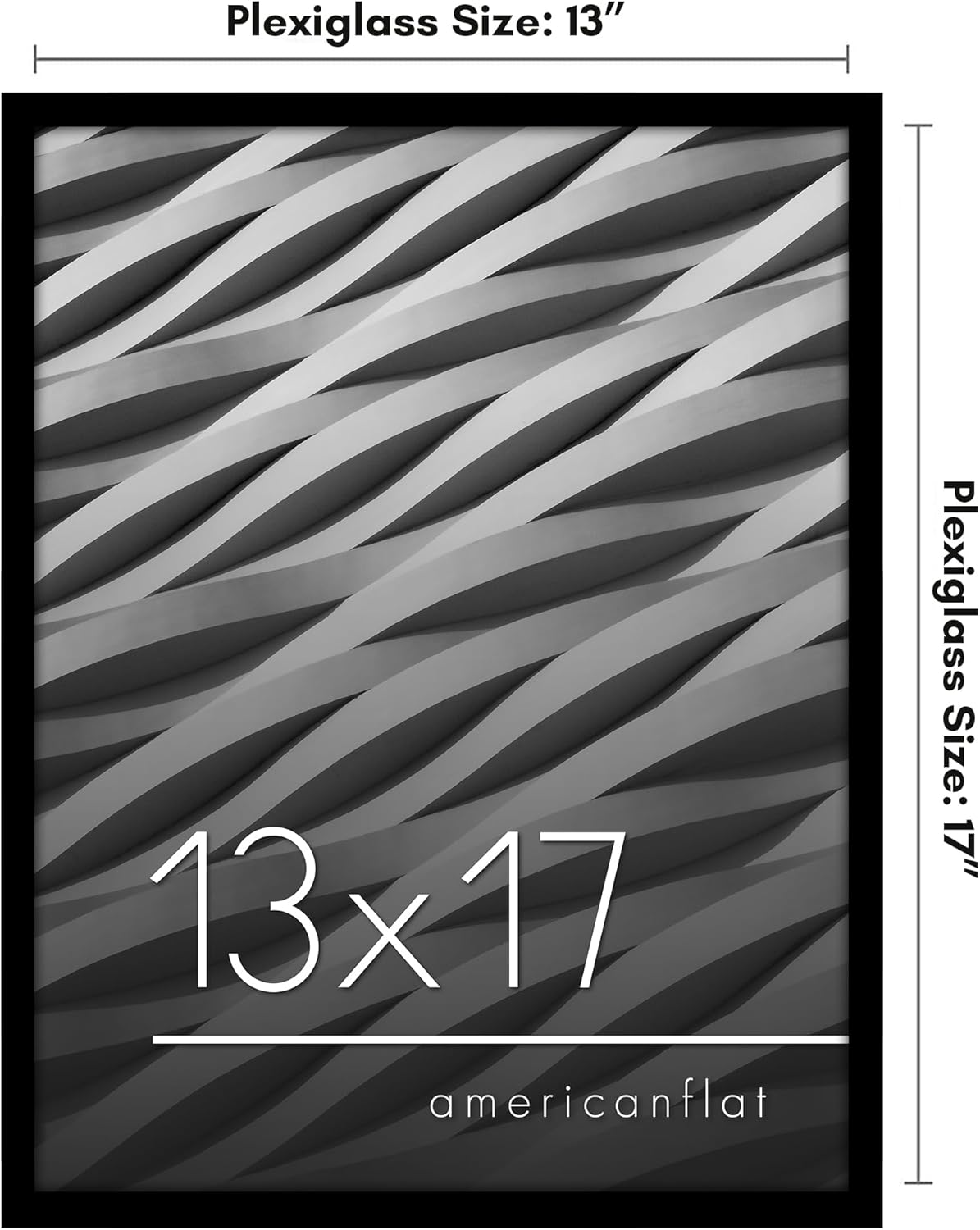 Americanflat 24x36 Poster Frame with Polished Plexiglass - Streamline Collection - Thin Border Picture Frame for Wall Display - Hanging Hardware Included - Black - Colors B