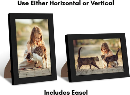 Americanflat 12x18 Poster Frame with Shatter-Resistant Glass - Signature Collection - Gallery-Style Frames Made of Engineered Wood - Photo Frame for Wall Display - Black - Colors B