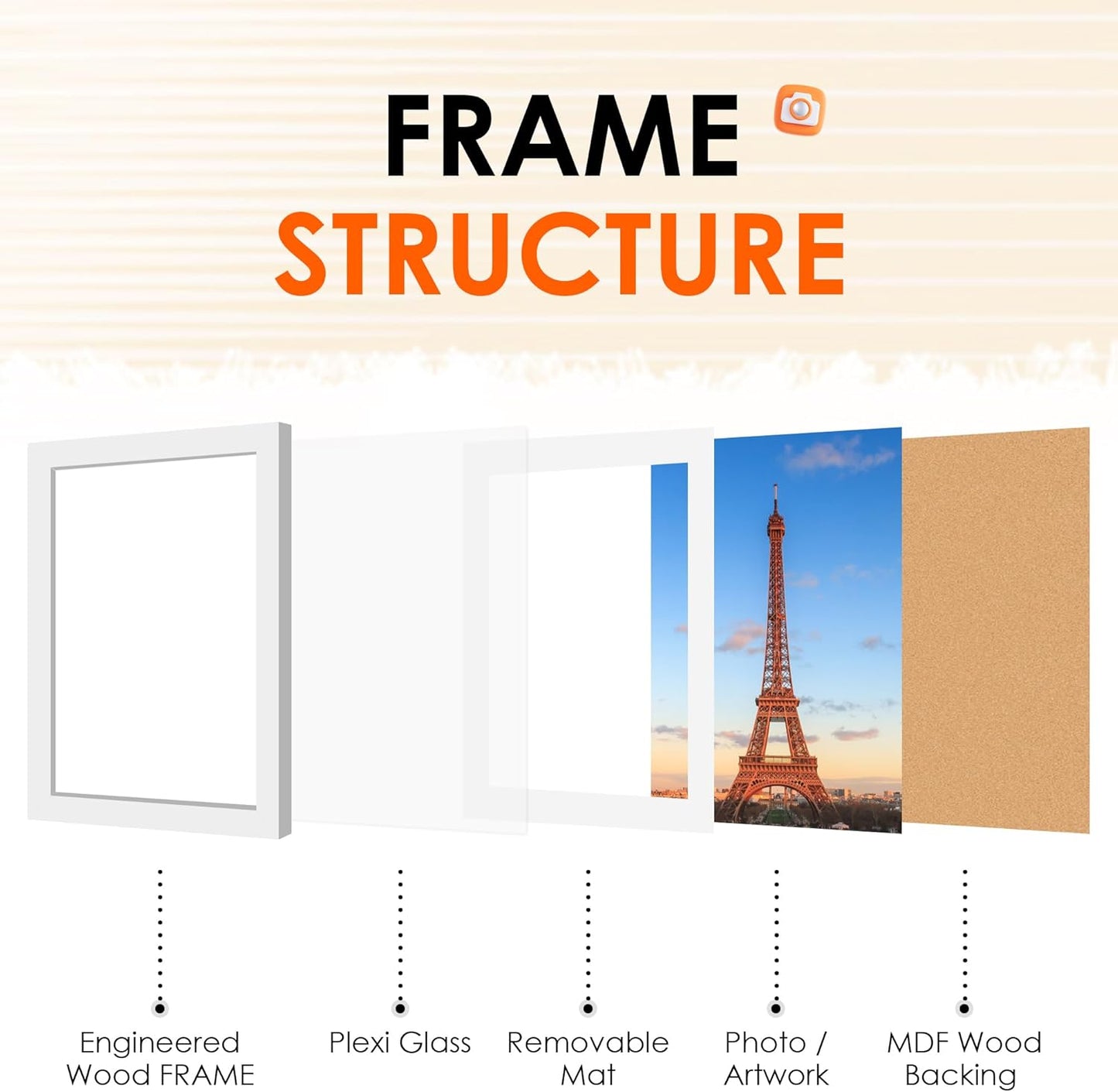 FIXSMITH 10 Pack Picture Frames Collage Wall Decor for Mounting or Tabletop Display, Gallery Wall Frame Set with Two 8x10 Black Frames, Four 5x7 Frames and Four 4x6 Frames, Multi-Pack Photo Frame Set