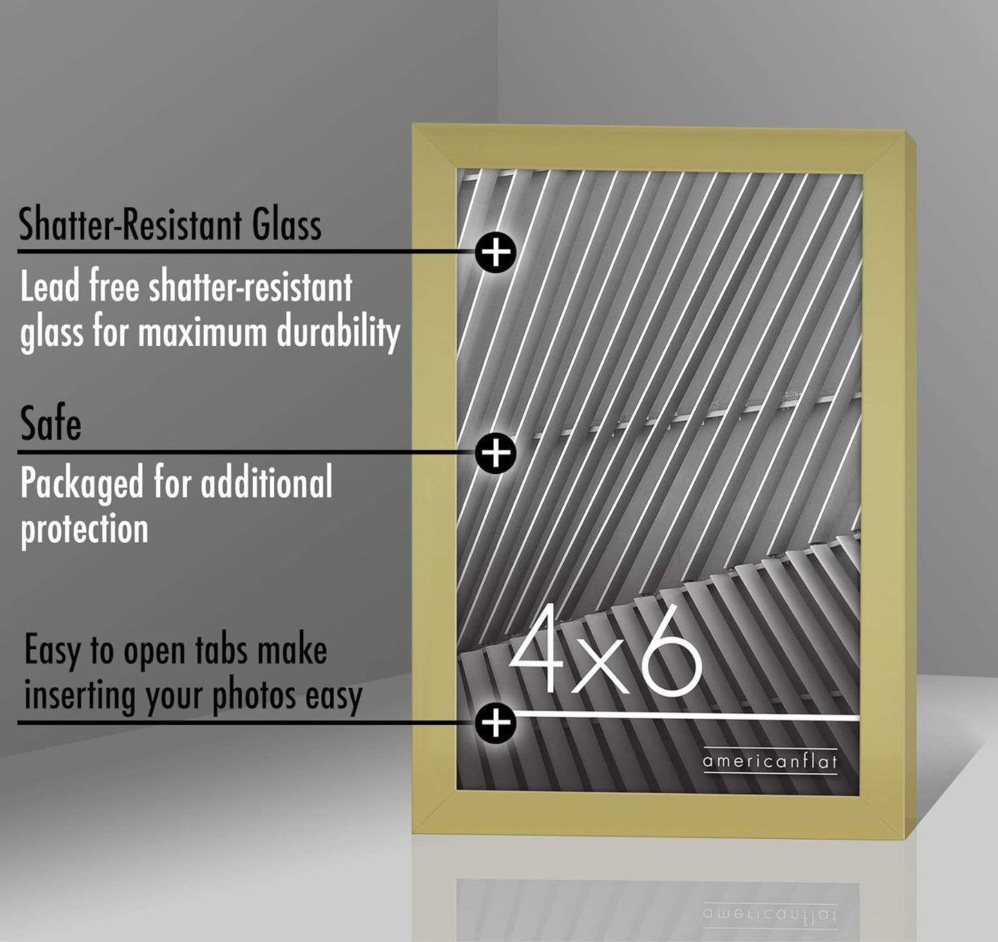Americanflat 24x36 Poster Frame with Polished Plexiglass - Streamline Collection - Thin Border Picture Frame for Wall Display - Hanging Hardware Included - Black - Colors A