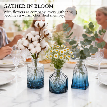 Clear Glass Bud Vase Set of 12 Pcs,Small Bud Vases in Bulk,Glass Crystal Flower Vases Table Centerpieces for Party Event Wedding Decor Baby Shower Decorations (Clear, 12 Pcs)