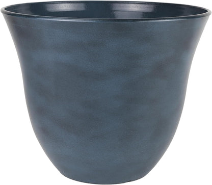 Classic Home and Garden Honeysuckle Resin Planters - Lightweight Indoor & Outdoor Plant Pots - UV-Resistant Plastic Flower Pots - Pot Planters for Flowers & Herbs (15" Distressed Copper)