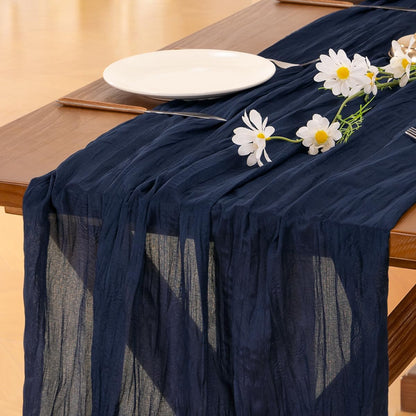 Socomi 3pcs Sage Green Cheesecloth Table Runner Summer Boho Rustic Gauze 120 inch 10FT Cheese Cloth Sheer Runner for Wedding Party Baby Shower Home Decor Holiday Decorations