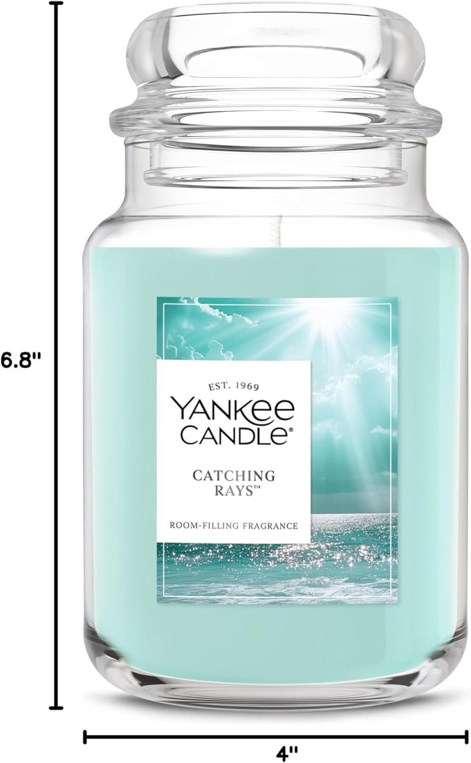 Yankee Candle Ocean Air Scented Candle, 22oz Large Jar with up to 150 Hour Burn Time, Giftable