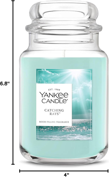 Yankee Candle Ocean Air Scented Candle, 22oz Large Jar with up to 150 Hour Burn Time, Giftable