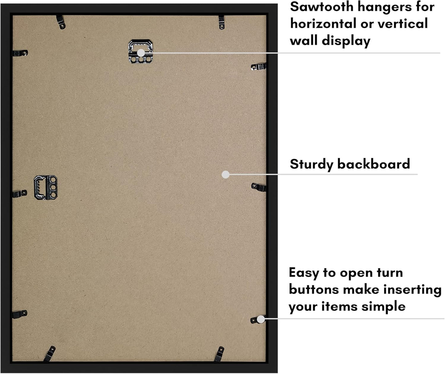 Americanflat 12x16 Shadow Box Frame with Polished Plexiglass - Silhouette Collection - Large Shadow Box Display Case for Tabletop and Wall Display - Black with Soft Felt Back