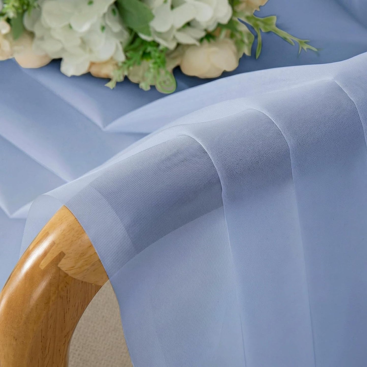 OWENIE Sheer Curtains 84 inches Long 2 Panels Set for Living Room/Bedroom, Rod Pocket Voile Sheer Panel Drapes, White, 2pcs, Each 42" W x 84" L - Colors A