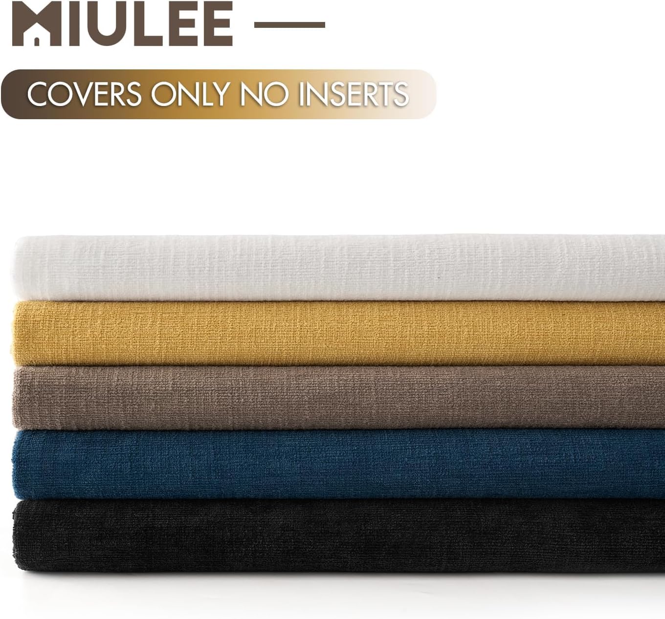 MIULEE Olive Green Couch Pillow Covers 18x18 Inch, Set of 2 Soft Chenille Decorative Square Throw Pillow Covers Farmhouse for Sofa Living Room Bed
