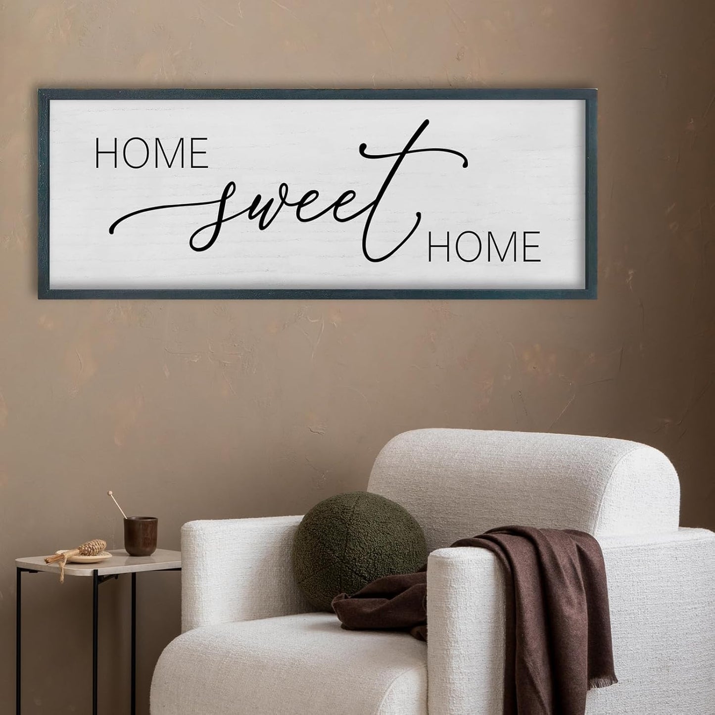 FZMHASLWW Gather Sign Wall Decor 32"×12" Large Wooden Framed for Dining Room Simple Home Kitchen Hanging Art (Wood)