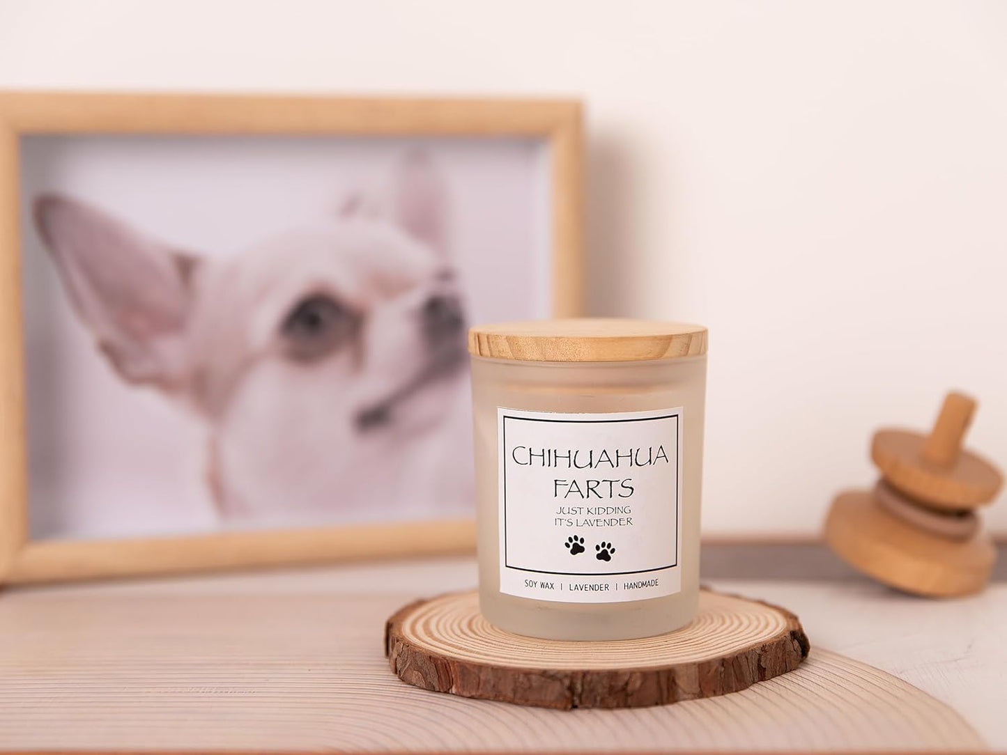 Pug Gifts & Decor, Dog Mom Gifts for Women, Dog Farts Candle, Pet Friendly Lavender Scented Candle